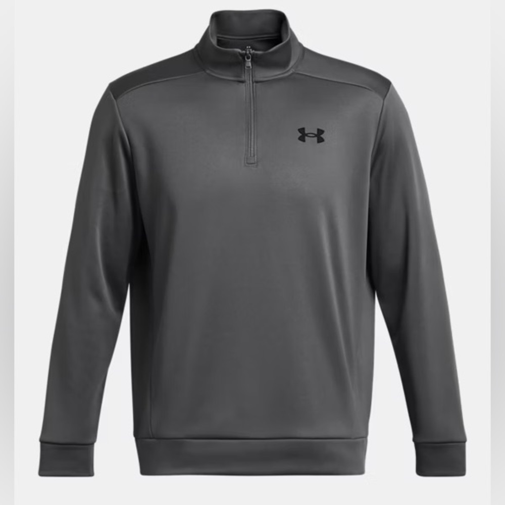 UNDER ARMOUR Youth Loose Fit 1/4 zip Pullover in Gray Size Medium - Picture 1 of 11